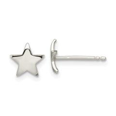 Sterling Silver Polished Star Post Earrings