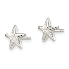 Sterling Silver Polished Starfish Post Earrings