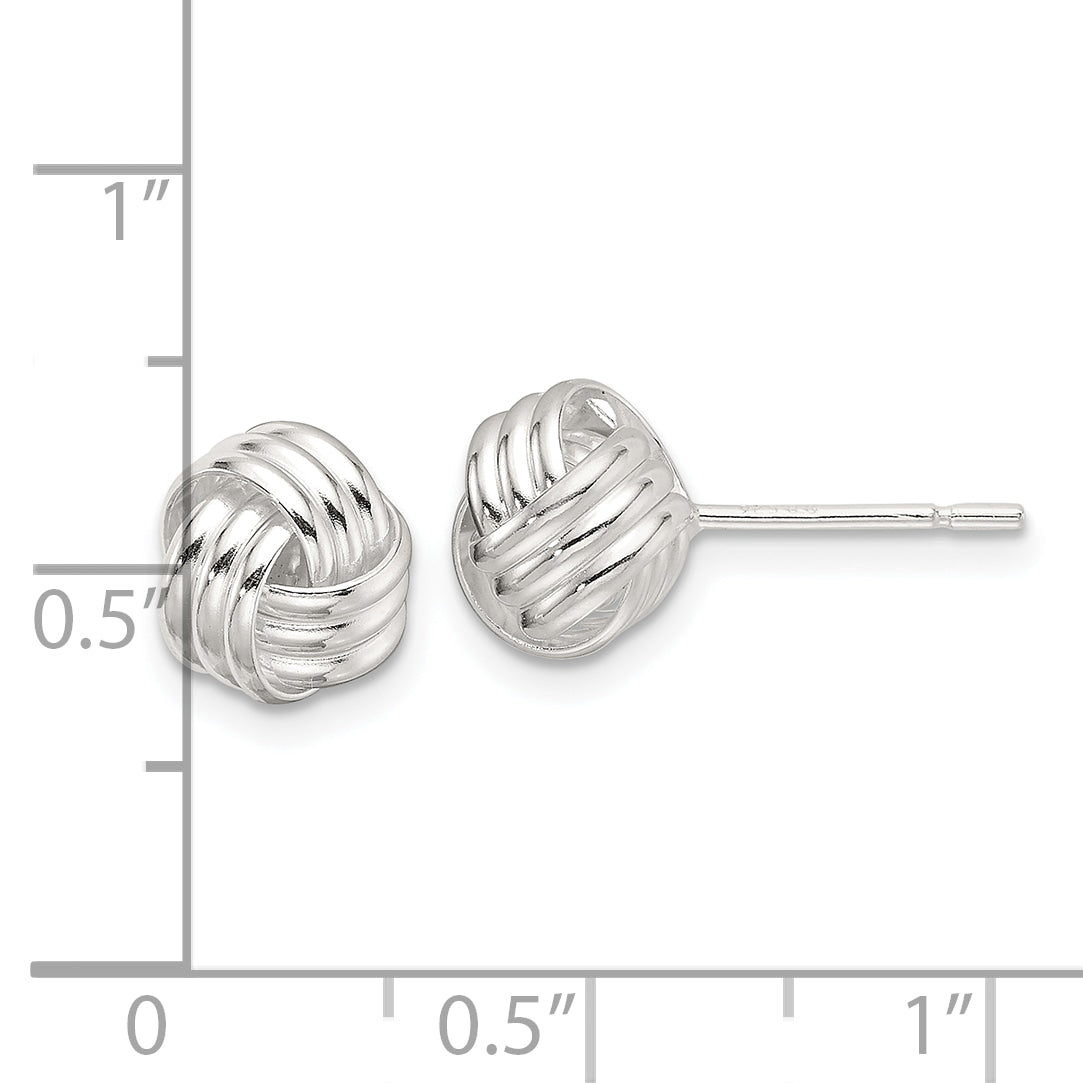 Sterling Silver Polished Love Knot Post Earrings