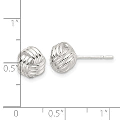 Sterling Silver Polished Love Knot Post Earrings