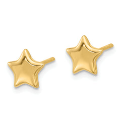 Sterling Silver Gold-tone Star Post Earrings