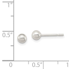 Sterling Silver 4mm Ball Earrings