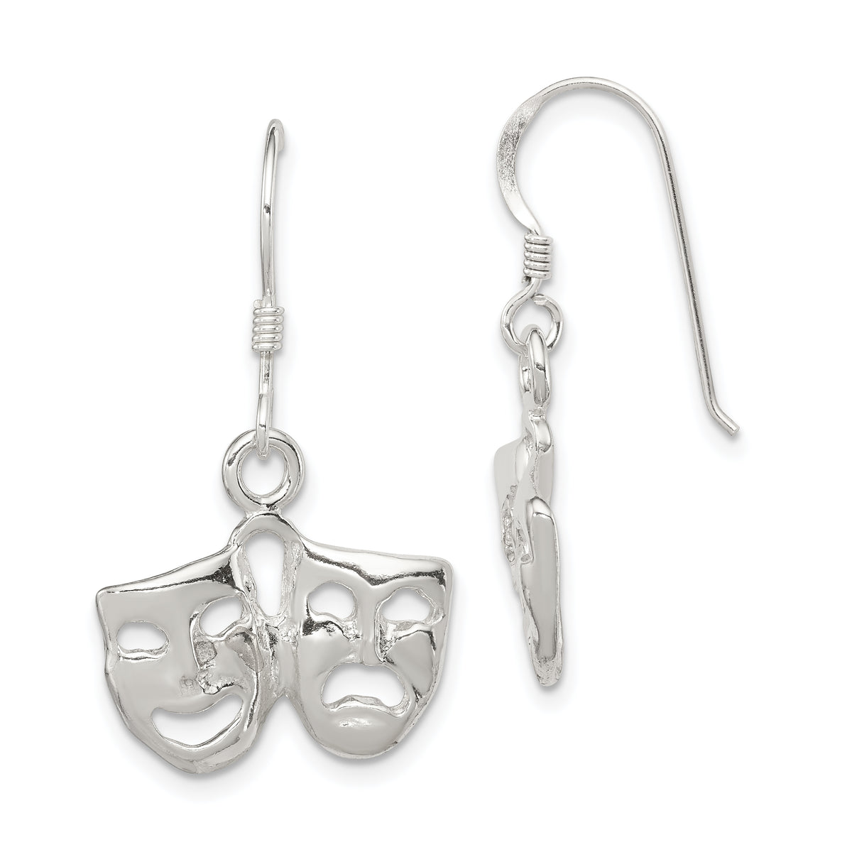 Sterling Silver Comedy/Tragedy Earrings