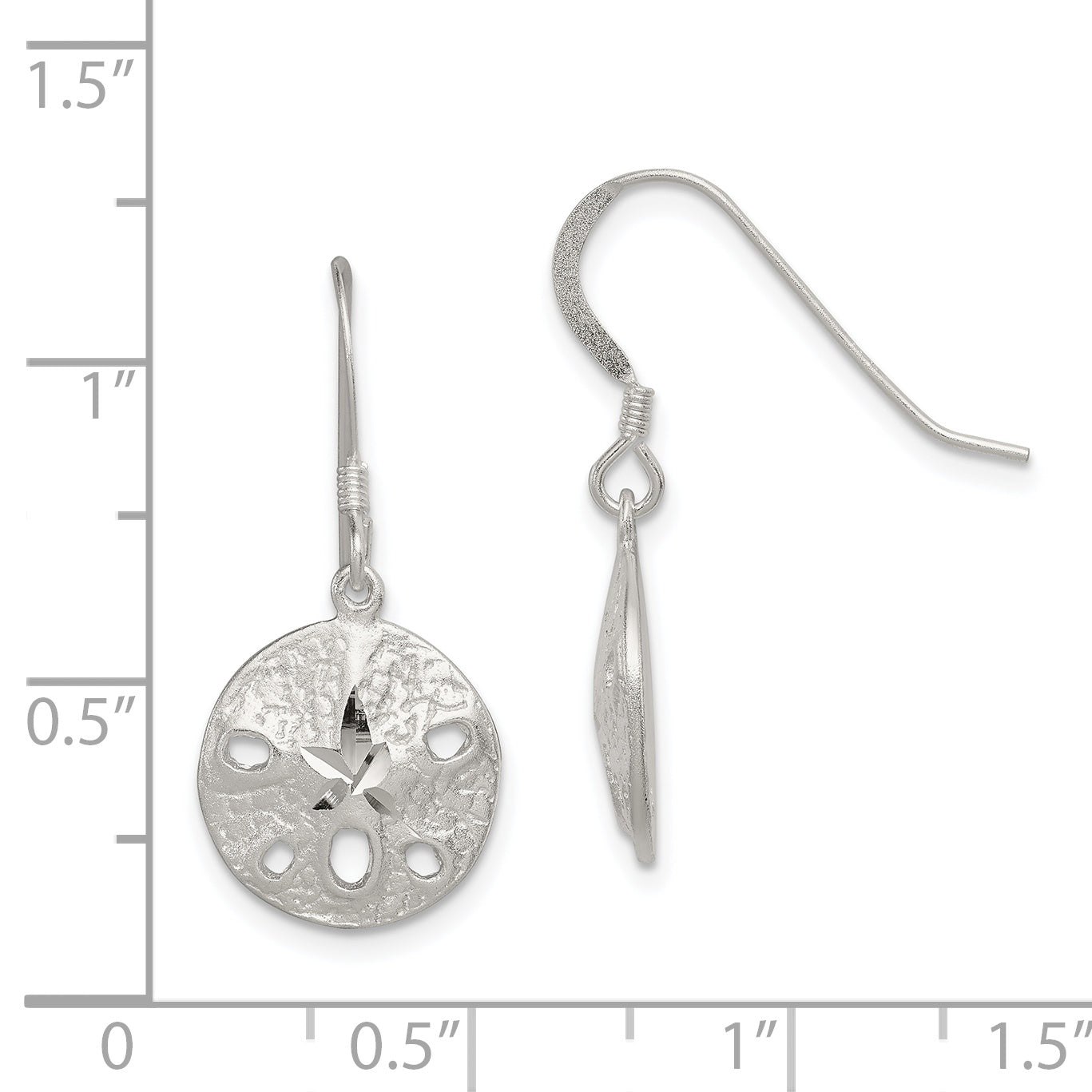 Sterling Silver Sand Dollar Earrings