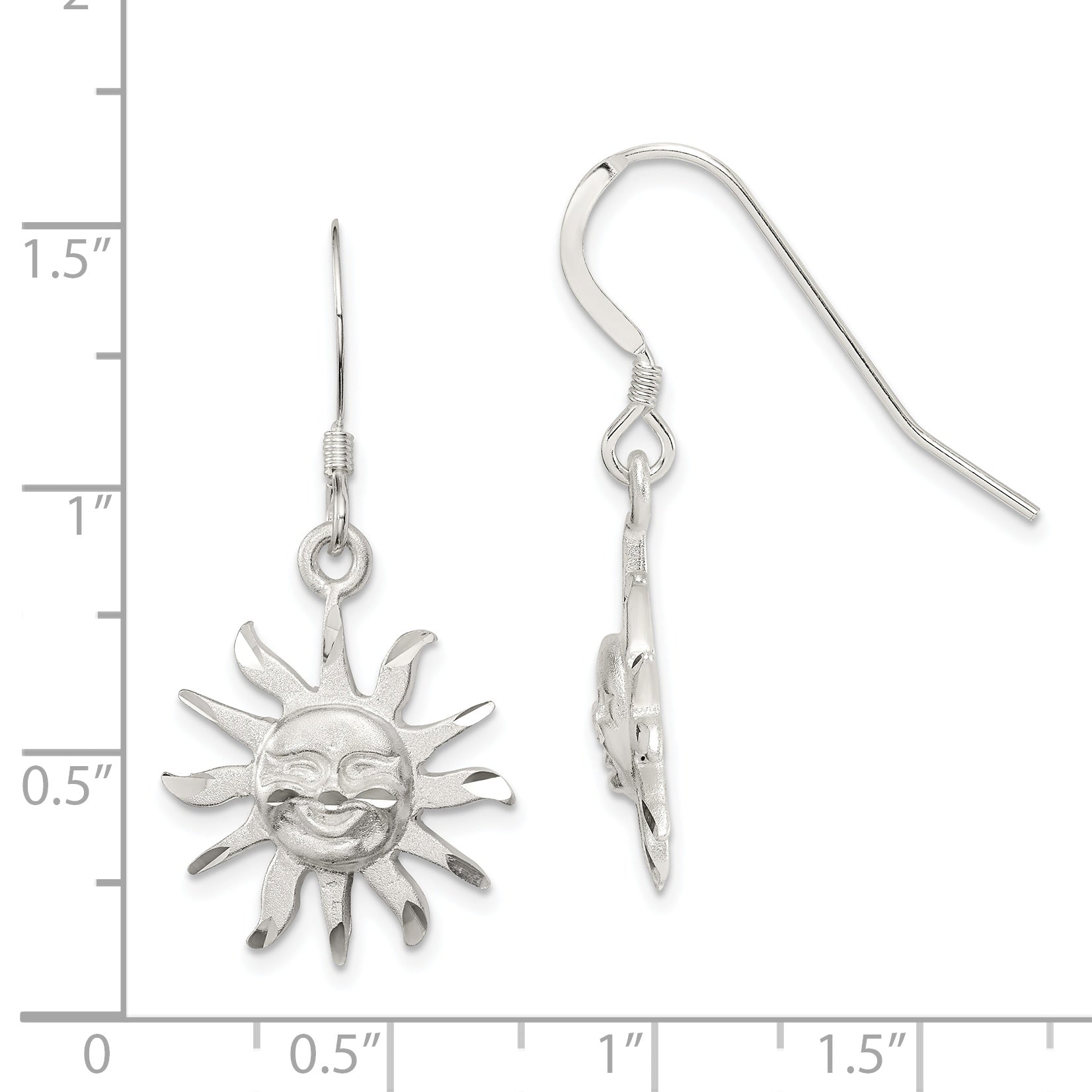 Sterling Silver Smiling Sunshine Earrings