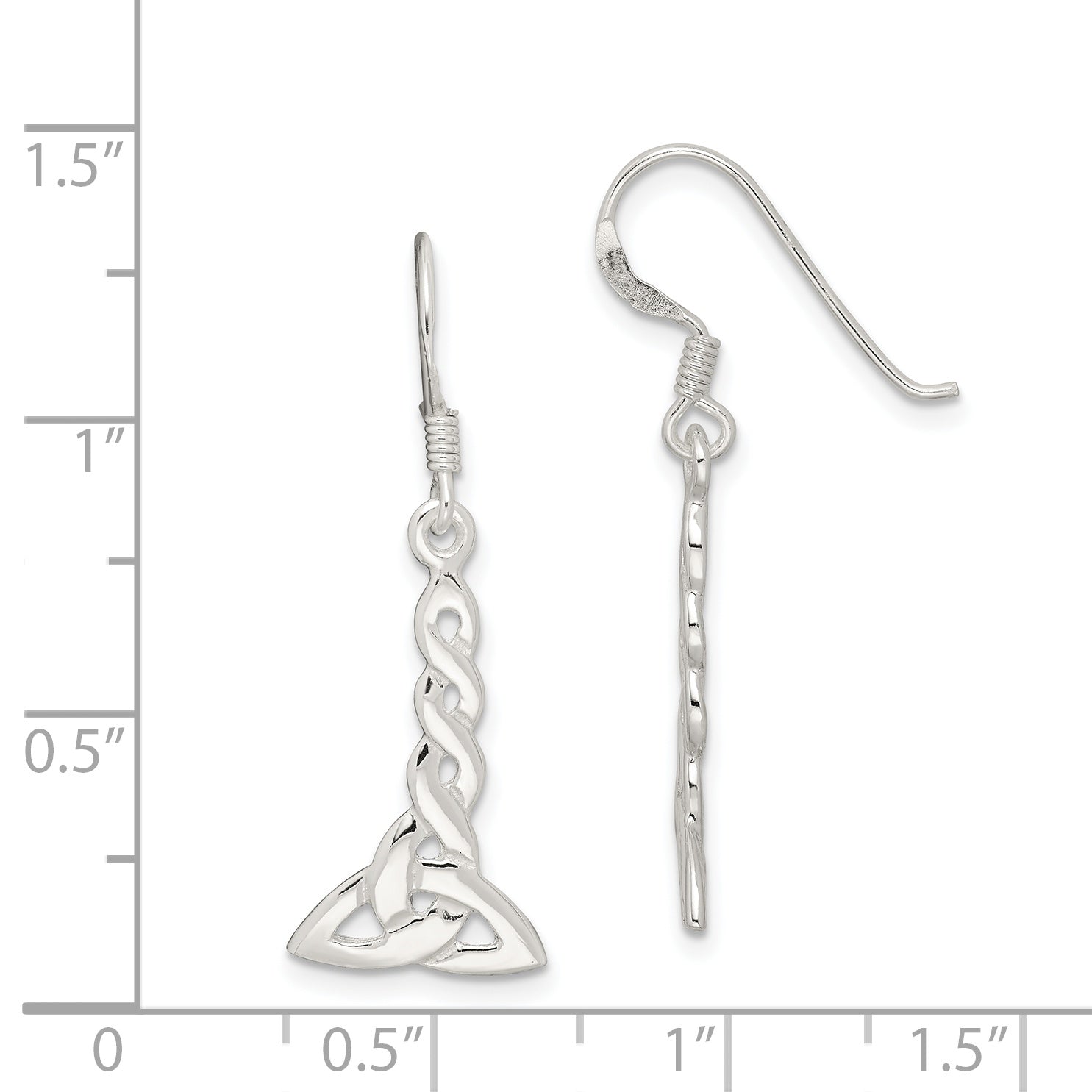 Sterling Silver Twisted Knot Dangle Earrings