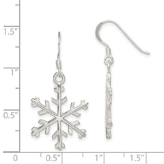 Sterling Silver Snowflake Dangle Earrings