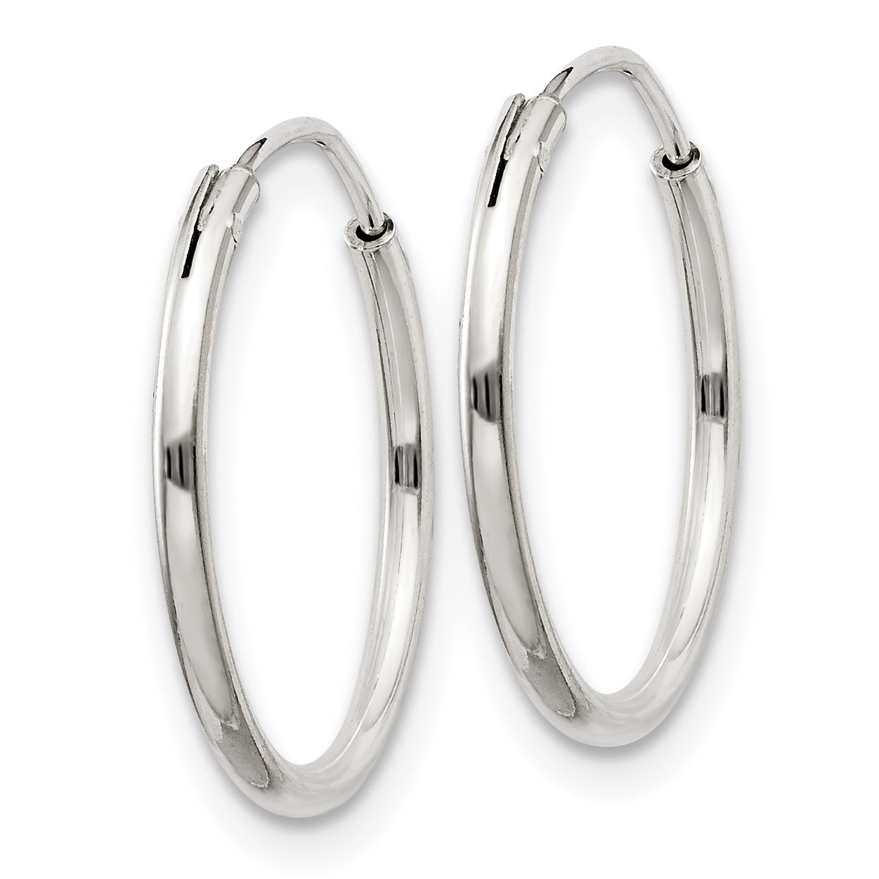 Sterling Silver 1.3mm Hoop Earrings