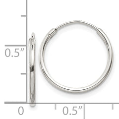 Sterling Silver 1.3mm Hoop Earrings