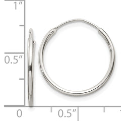 Sterling Silver 1.3mm Hoop Earrings