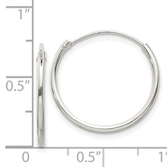 Sterling Silver 1.3mm Hoop Earrings