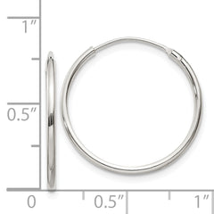 Sterling Silver 1.3mm Hoop Earrings