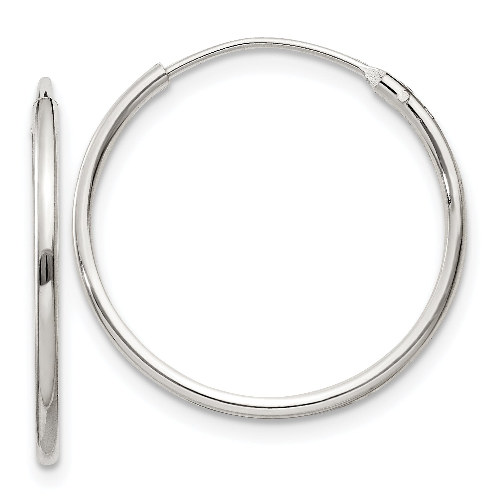 Sterling Silver 1.3mm Hoop Earrings