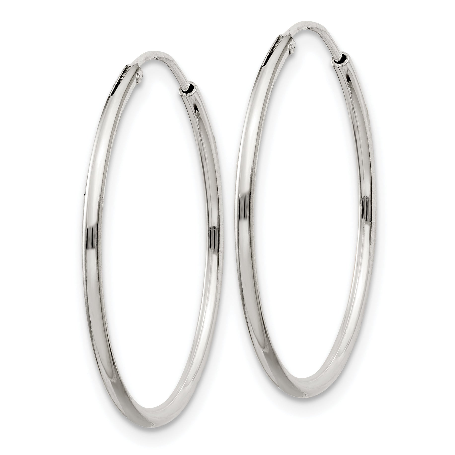 Sterling Silver 1.3mm Hoop Earrings