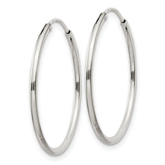 Sterling Silver 1.3mm Hoop Earrings