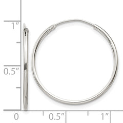 Sterling Silver 1.3mm Hoop Earrings