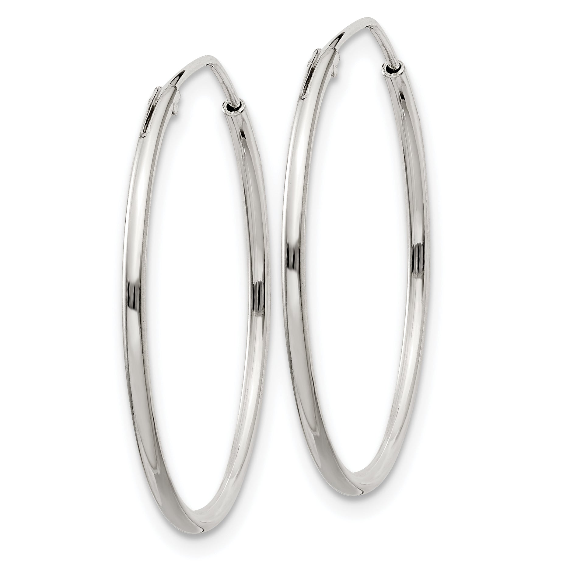 Sterling Silver 1.3mm Hoop Earrings