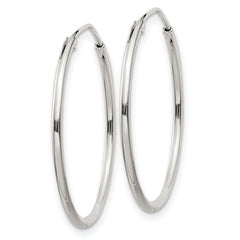 Sterling Silver 1.3mm Hoop Earrings