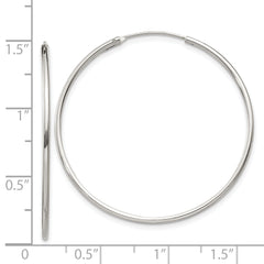 Sterling Silver 1.3mm Hoop Earrings