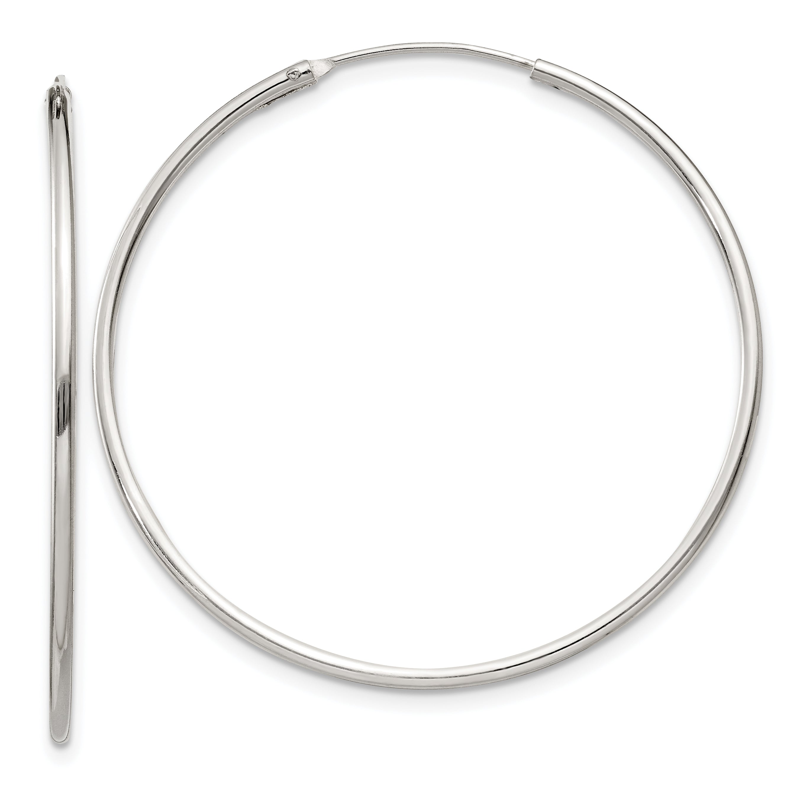 Sterling Silver 1.3mm Hoop Earrings