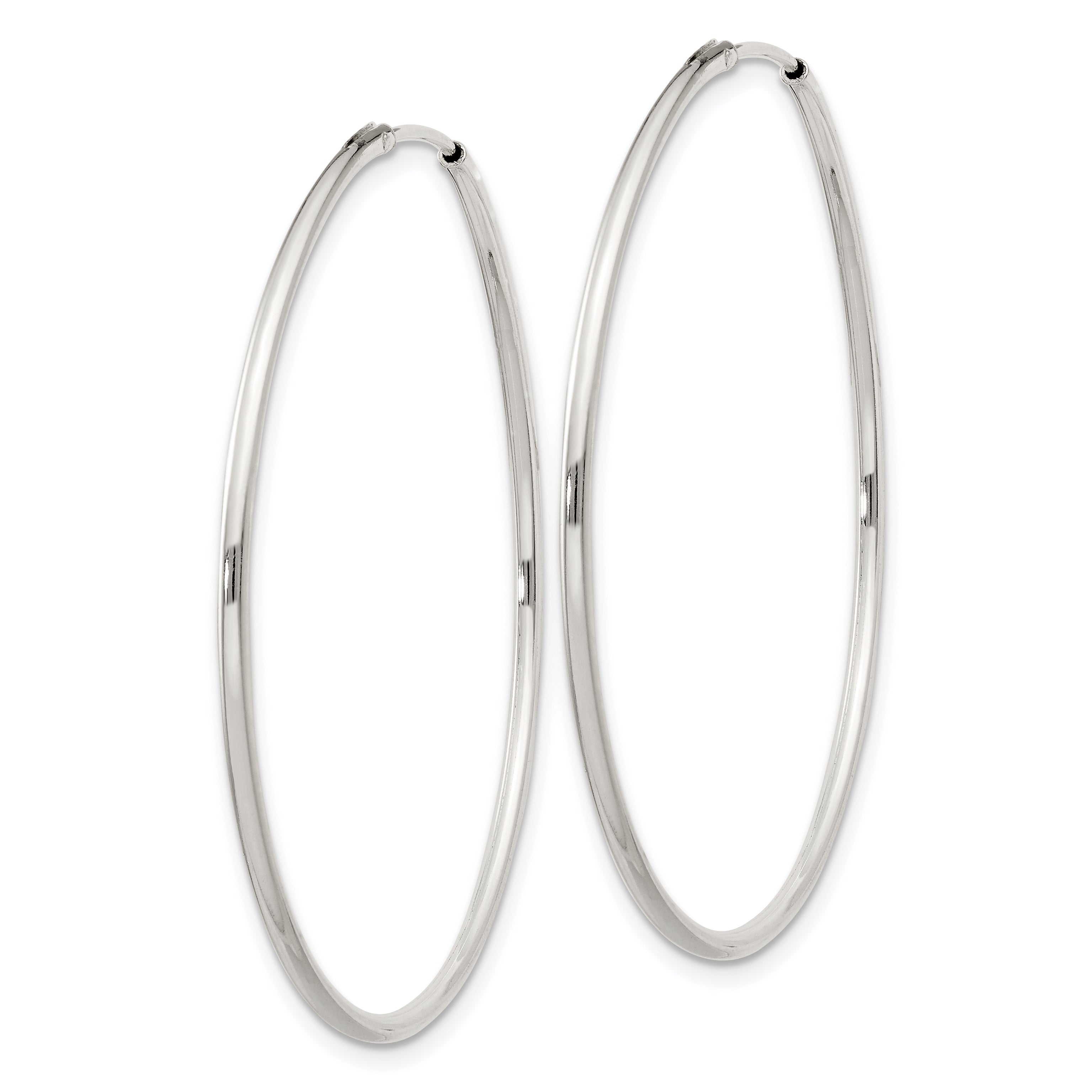 Sterling Silver 1.3mm Hoop Earrings