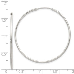 Sterling Silver 1.3mm Hoop Earrings