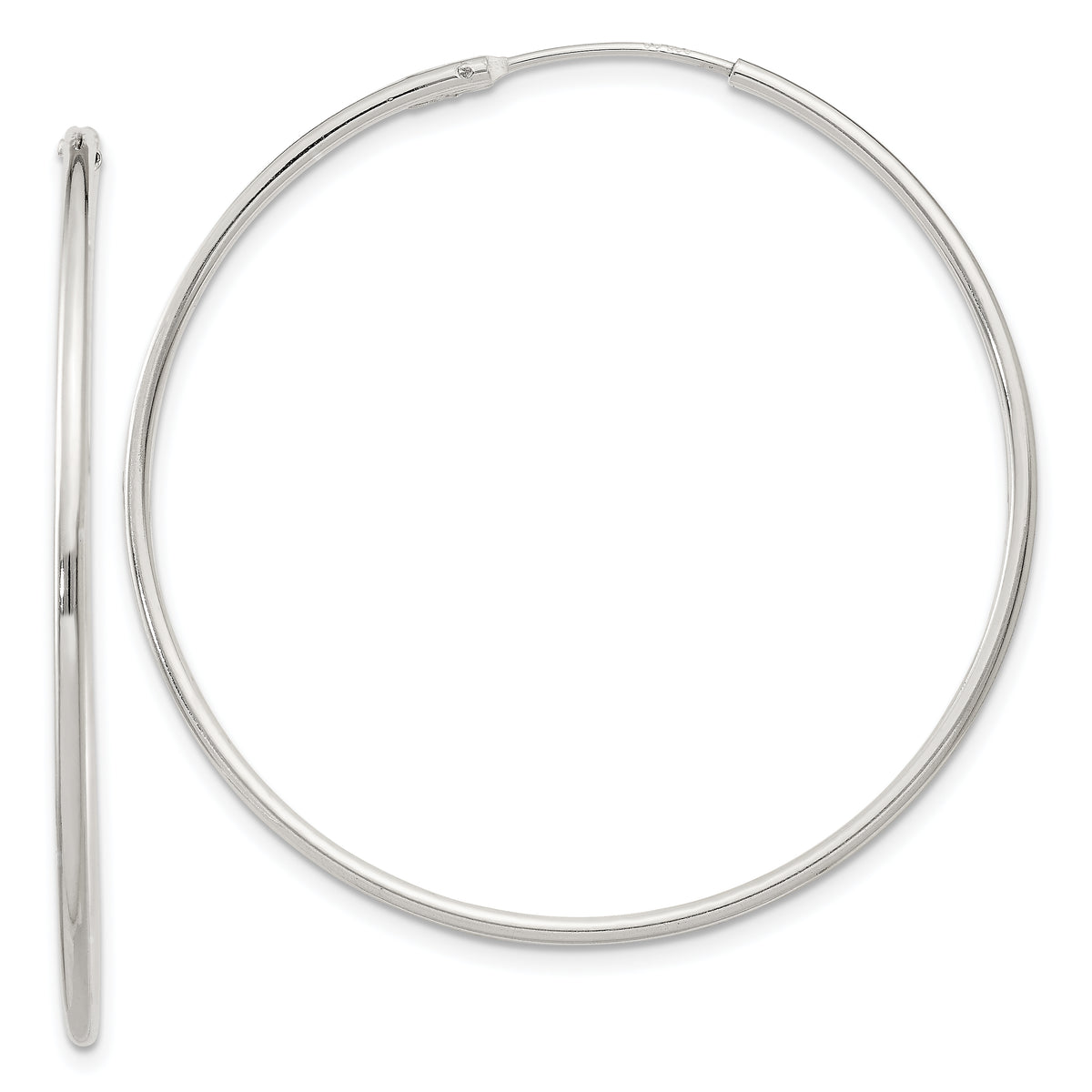 Sterling Silver 1.3mm Hoop Earrings