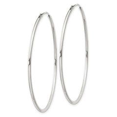 Sterling Silver 1.3mm Hoop Earrings