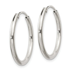 Sterling Silver 2mm Hoop Earrings