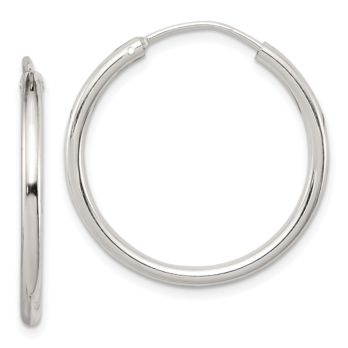 Sterling Silver 2mm Hoop Earrings