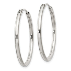 Sterling Silver 2mm Hoop Earrings