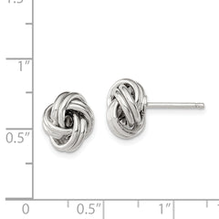 Sterling Silver Rhodium-plated Love Knot Earrings