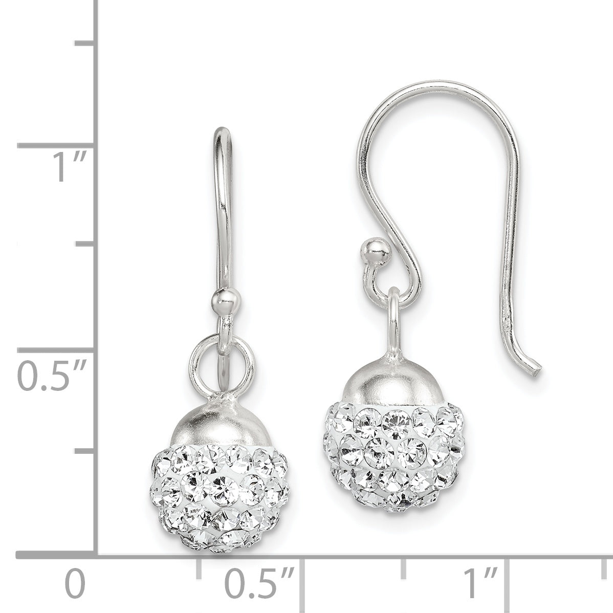 Sterling Silver Dangle with Stellux Crystal Earrings