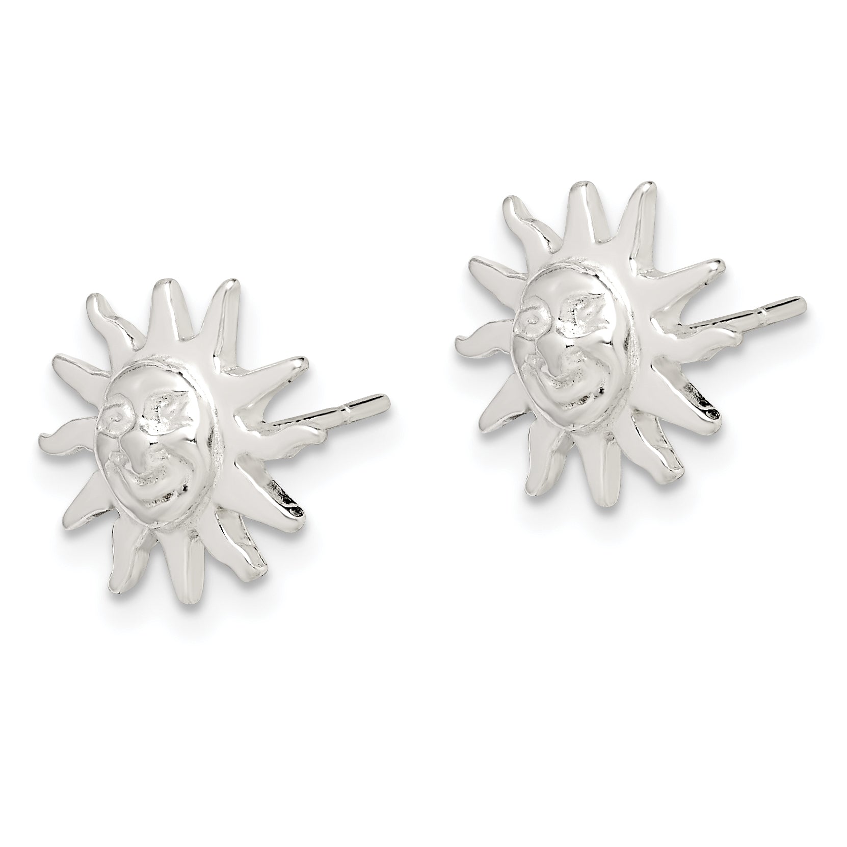 Sterling Silver Sun Mini Earrings