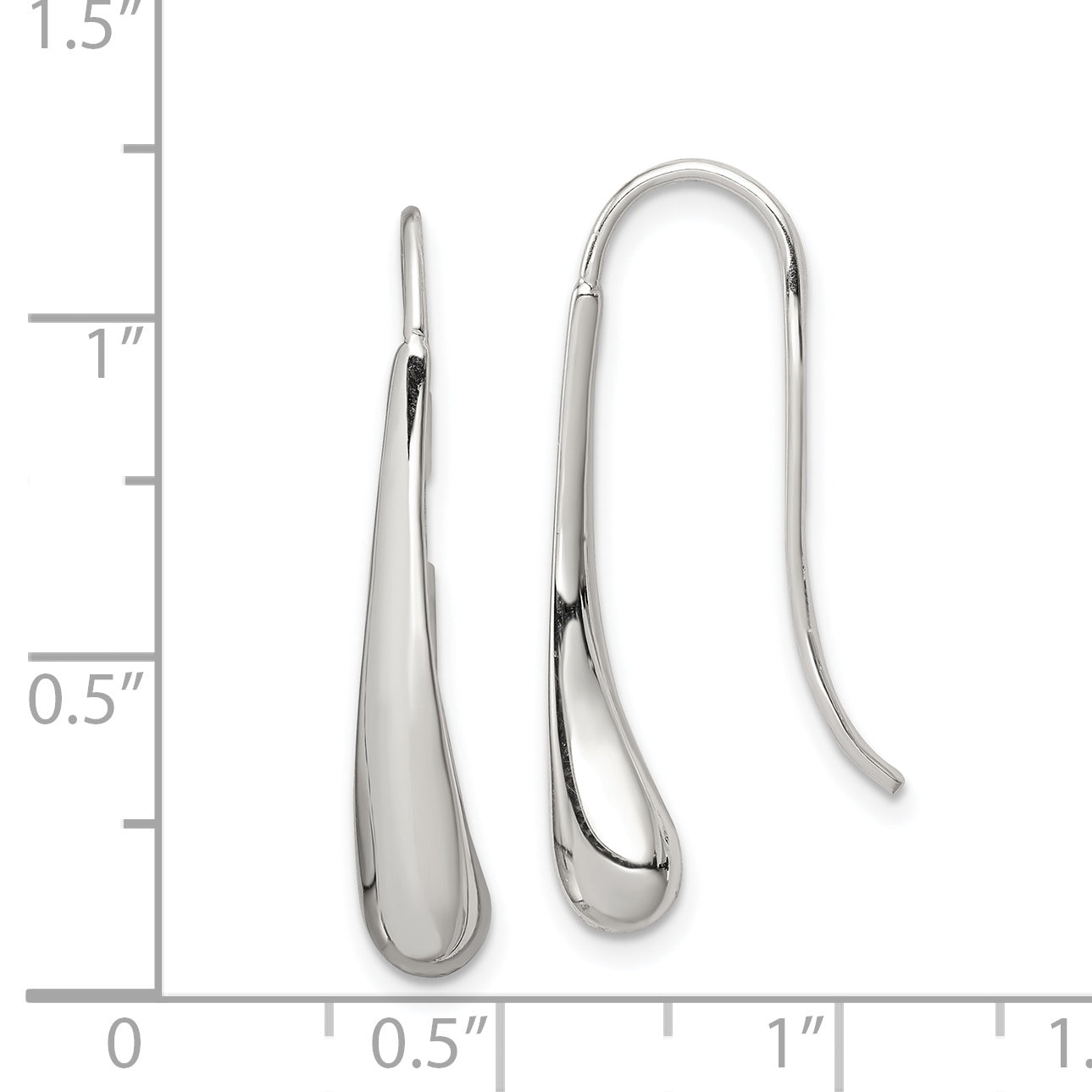 Sterling Silver Teardrop Wire Earrings