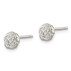 Sterling Silver Polished Celtic Knot Post Earrings