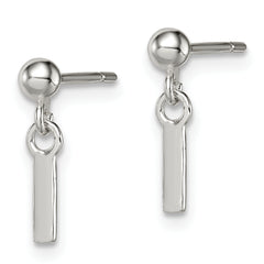 Sterling Silver Polished L Dangle Post Earrings