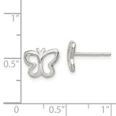 Sterling Silver Polished Butterfly Children's Post Earrings