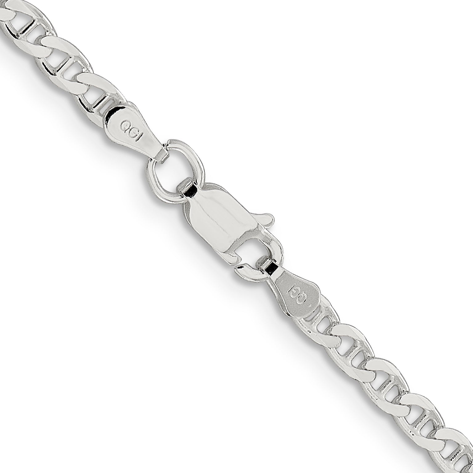 Sterling Silver 3.15mm Flat Cuban Anchor Chain