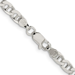 Sterling Silver 4.65mm Flat Cuban Anchor Chain