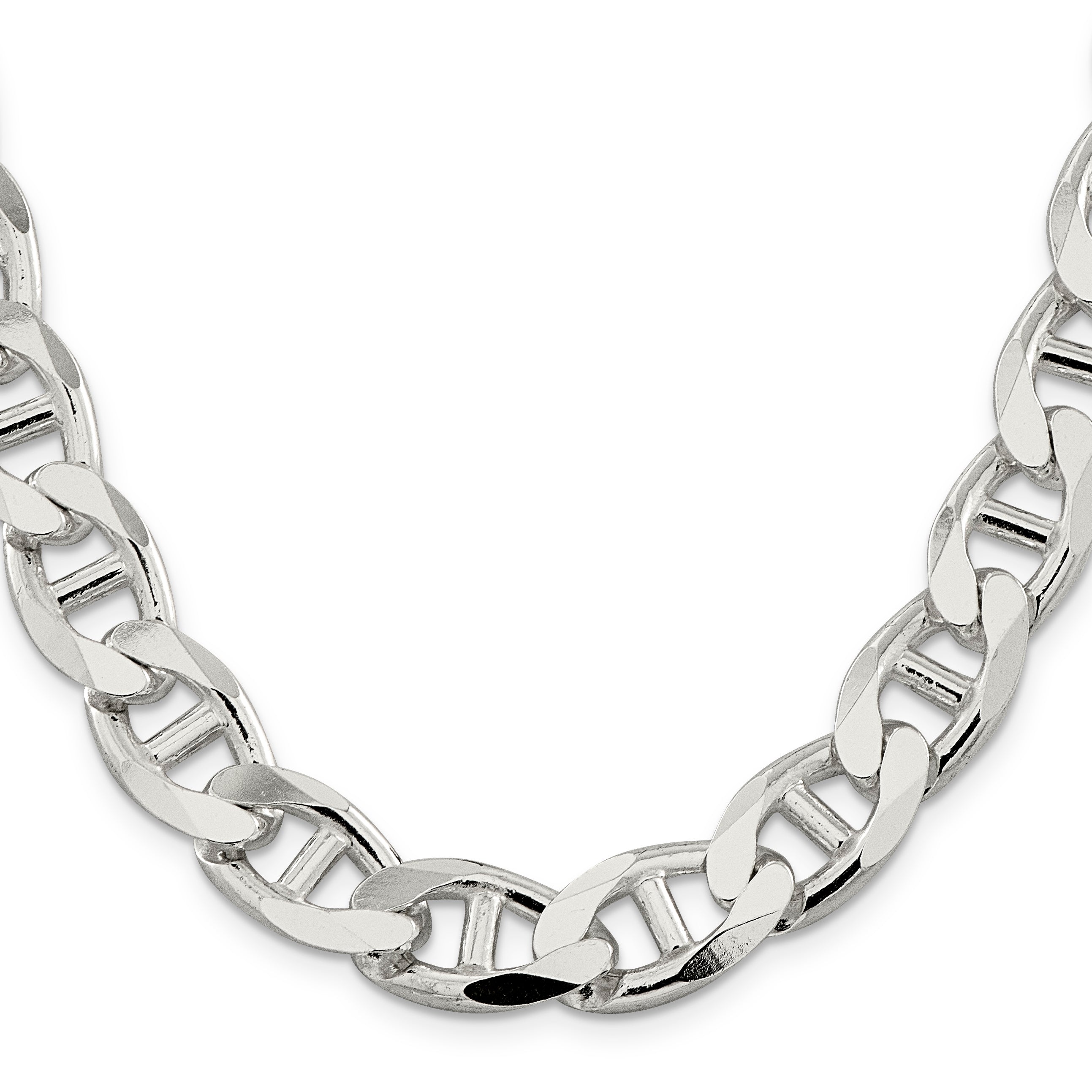 Sterling Silver 13.5mm Flat Cuban Anchor Chain