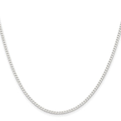 Sterling Silver 2.3mm Beveled Curb Chain