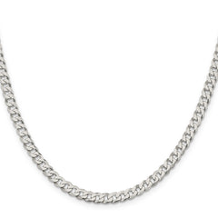 Sterling Silver 5mm Beveled Curb Chain