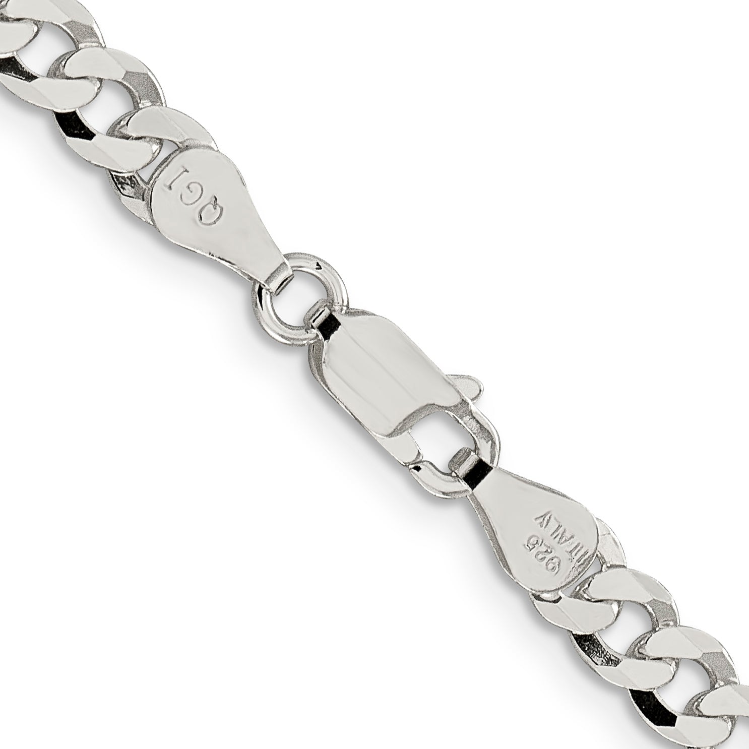 Sterling Silver 5mm Beveled Curb Chain