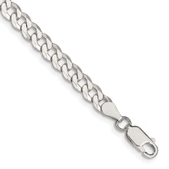 Sterling Silver 5mm Beveled Curb Chain