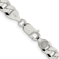 Sterling Silver 7mm Beveled Curb Chain