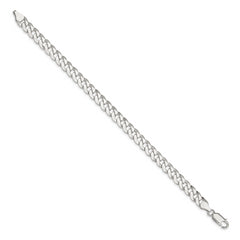 Sterling Silver 7mm Beveled Curb Chain