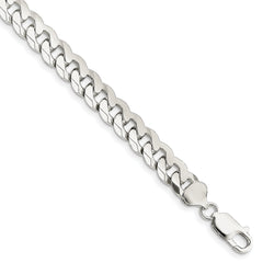 Sterling Silver 8.5mm Beveled Curb Chain