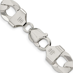 Sterling Silver 13mm Beveled Curb Chain