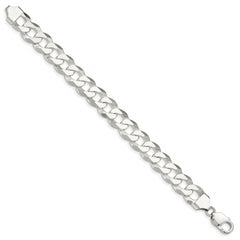 Sterling Silver 13mm Beveled Curb Chain